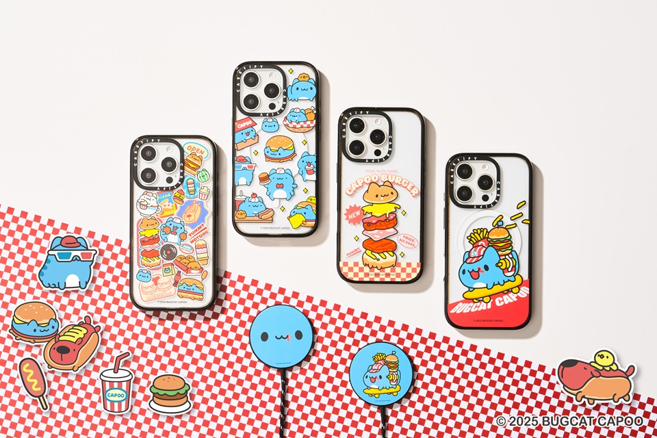 狠萌藍色小怪物攻佔 CASETiFY！百萬 IP 貓貓蟲咖波聯名系列 6 月 5 日首度開賣，美式漢堡餐廳主題萌力全開吞噬你的煩惱